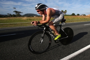 Cameron Brown showed maturity to notch up his 10th win in the Port of Tauranga half ironman. Photo / Getty Images