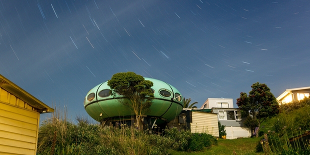 The Futuro house in Raglan is heading to Christchurch. Photo / Michael Craig