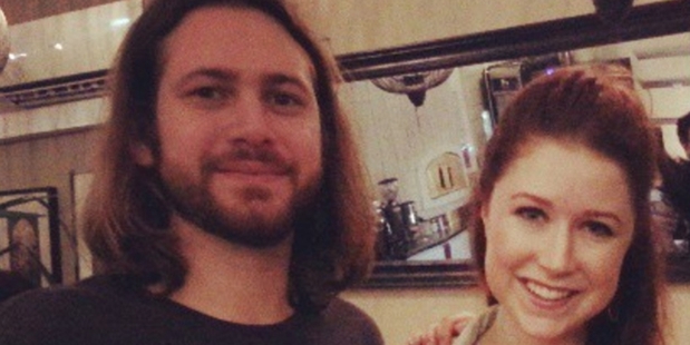 Arnaud Sabard and Hayley Westenra had been together for three years before marrying in Canterbury on Sunday.