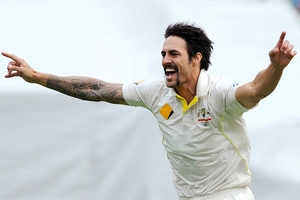 Mitchell Johnson has destroyed England's top order, and South Africa's on the menu next. Photo / AP