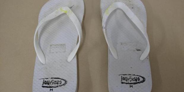 The jandals that were left behind.