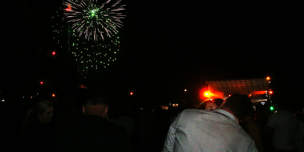New Years 2014 fireworks Mount Main Beach. Photo: Joel Ford