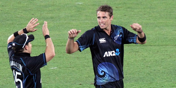 Tim Southee is set to return for the 4th ODI in Nelson. Photo / HB Today