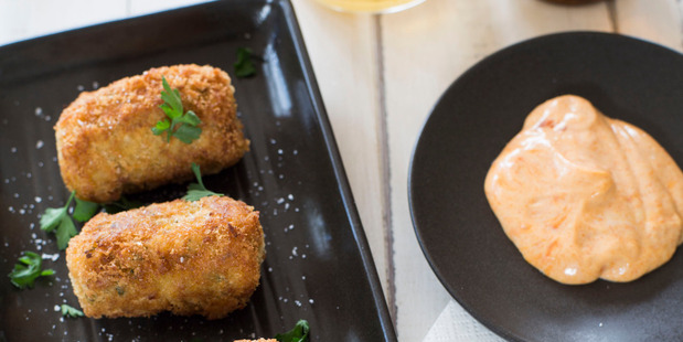 Paella croquettes, smoked paprika aioli and parsley salt from 46 & York.