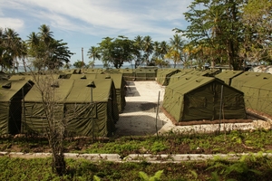 PNG police are said to have allowed locals to break into the Manus camp and beat detainees. Picture / Getty Images