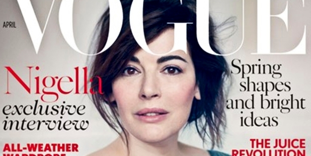 Chef Nigella Lawson wore little makeup for the cover of Vogue.