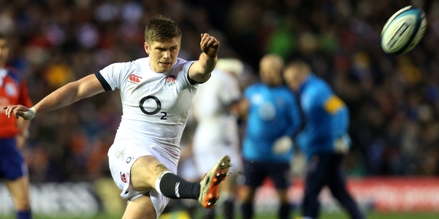 Owen Farrell will be the only Lions player in the England team to face a much-capped Wales side. Photo / AP