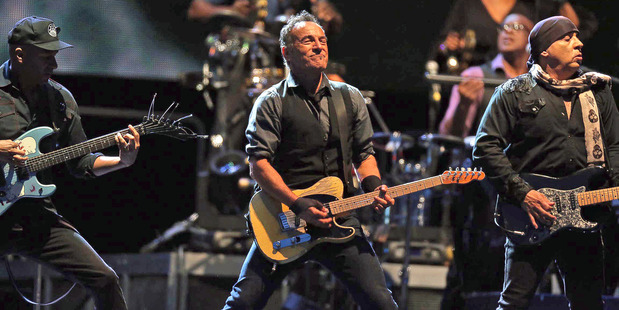 Bruce Springsteen's interaction with the crowd made it seem a far more intimate show than a crowd of 40,000-plus would suggest and his energy was extraordinary. Photo / HOS