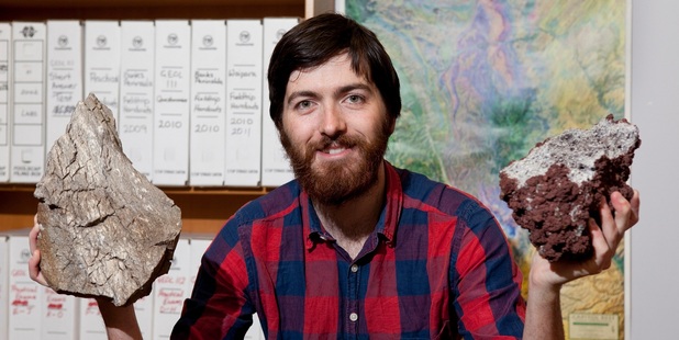 Geology researcher Dr Paul Ashwell