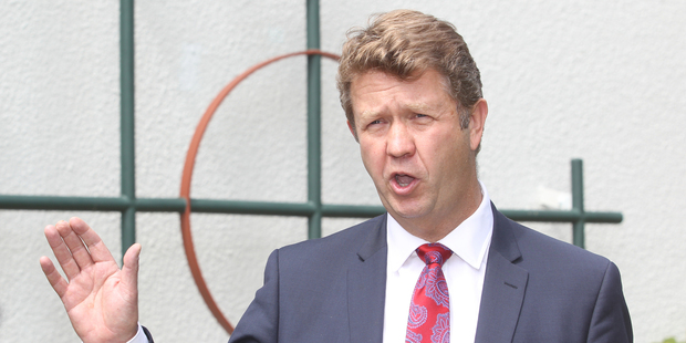 David Cunliffe at Wesley Centre in Tauranga after his announcement that he would remove the Rena from the Astrolabe Reef if voted in at the next elections.