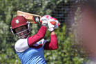 West Indies captain Merissa Aquilleira training in the Bay oval nets West Indies captain Merissa Aquilleira training in the Bay oval nets