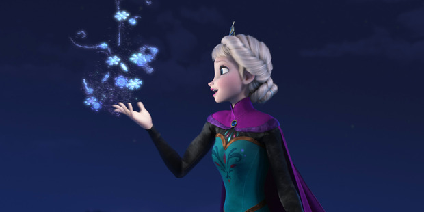 Elsa the Snow Queen, voiced by Idina Menzel, in the Oscar winning animated feature 'Frozen'. Photo / AP