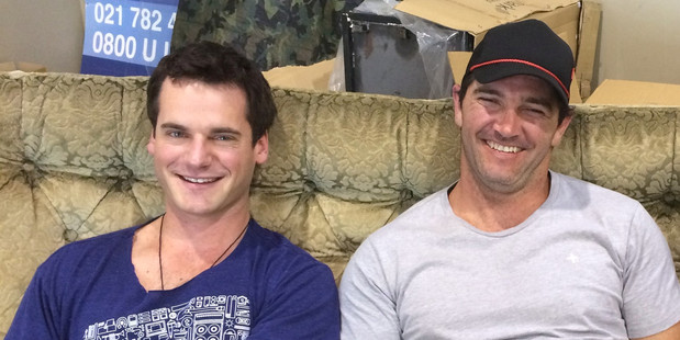 David De Lautour and former All Black Stephen Donald.