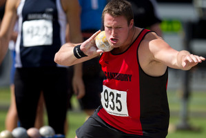 Tom Walsh from Canterbury has just won bronze in the men's shotput at the World Indoor Athletics Championships. Photo / Brett Phibbs