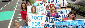 Anti fluoride protesters in Hawke's Bay.