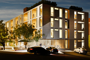 Artist's impression of redeveloped site at 30-40 Enfield St, Mt Eden, based on prepared concept plans.