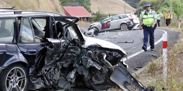 A 25-year-old woman was killed in a two car crash yesterday afternoon near
Maraekakaho. Photo/Paul Taylor