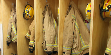 Firefighters lockers at the new Katikati station