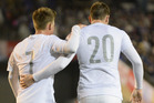 Tyler Boyd, number 7 of the All Whites, took on four Japanese at one time in Tokyo. Tyler Boyd, number 7 of the All Whites, took on four Japanese at one time in Tokyo.