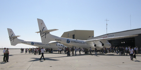 Virgin Galactic's WhiteKnightTwo the mother ship and launch-platform for the spacecraft SpaceShipTwo. Photo / Wikipedia - Akradecki