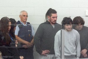 From left: Toni Miller, Tariana Jones, Matthew McKinney, Kristofer Jones and Hayden Ranson in Masterton District Court. Photo / File