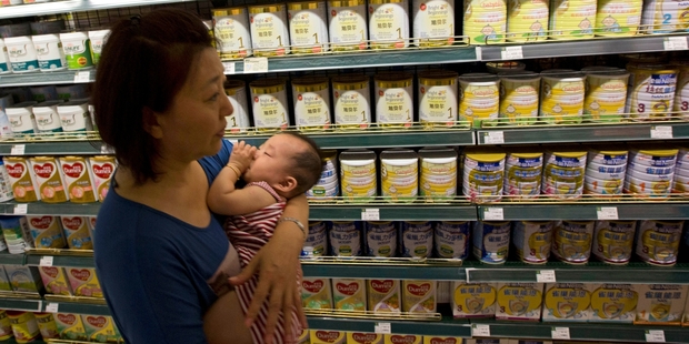 The fast-growing Chinese market has attracted a rush of baby milk exporters - more than 100 of them from New Zealand. Photo / AP