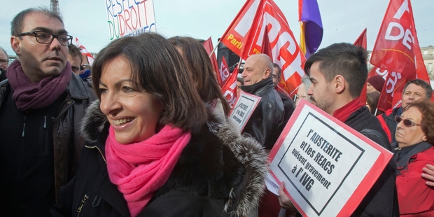 Mayoral Socialist candidate Anne Hidalgo is accused of trying too hard. Photo / AP