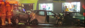 Several vehicles were damaged in an incident tonight.