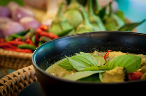 Garnish with basil and chilli. Photo/Thinkstock