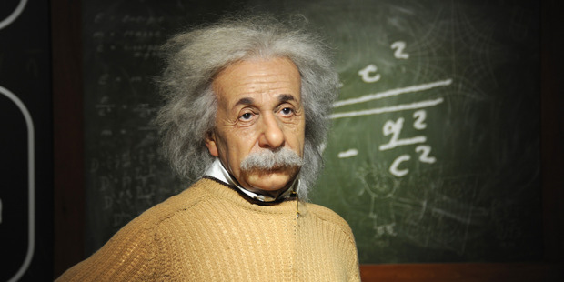 The wax figure of Albert Einstein as seen at Madame Tussauds, Vienna. Photo / Getty Images