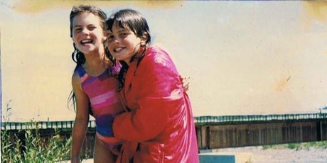 Mellory Manning, left, left school at the age of 14, here pictured with her sister Jasmine.
