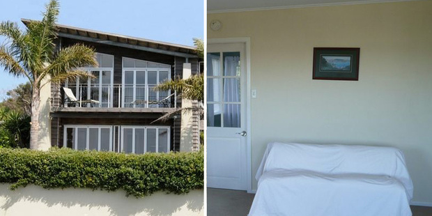 Langs Beach exterior (left) versus Newlands lounge (right). Photos / Trademe