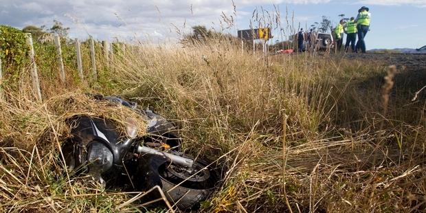 Police were last night still trying to establish the cause of the collision that killed a motorcyclist south of Ngaruawahia. Photo / Christine Cornege