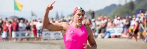 Midway's Cory Taylor claims his first New Zealand ironman title at the national surf lifesaving championships at Ohope Beach, Whakatane. Photo/Jaime Troughton