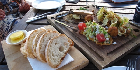 Lunch from the Epicurean Centre at Brown Brothers winery.