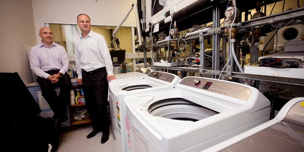 Dan Witten-Hannah, left, and Stuart Broadhurst are planning a state-of-the-art research hub at F&P Appliances' Auckland headquarters. Photo / Dean Purcell
