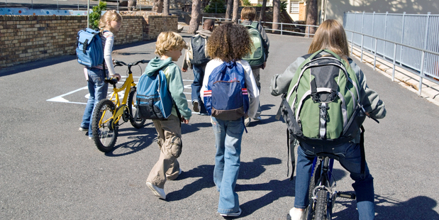 The number of kids walking and cycling to primary and intermediate schools has fallen sharply. Photo / Thinkstock