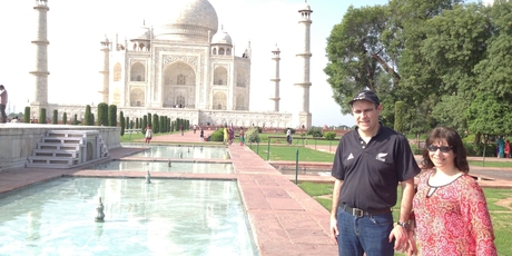 Fraser Alexander with his wife Christina during their trip to India.