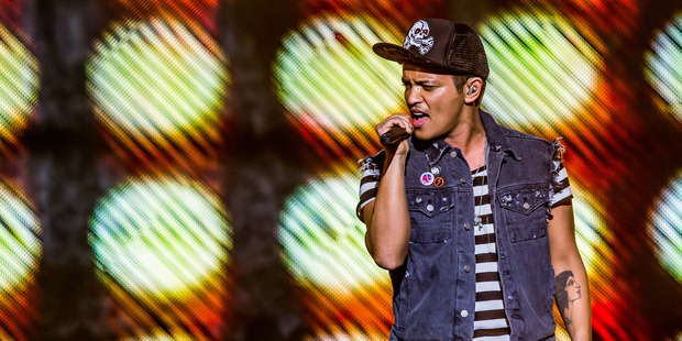 Bruno Mars performed at Auckland's Vector Arena on Saturday night.