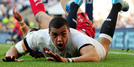 England brought a bustling ball in hand game to deal to Wales as another step in their work towards hosting the World Cup next year. Photo / Getty Images
