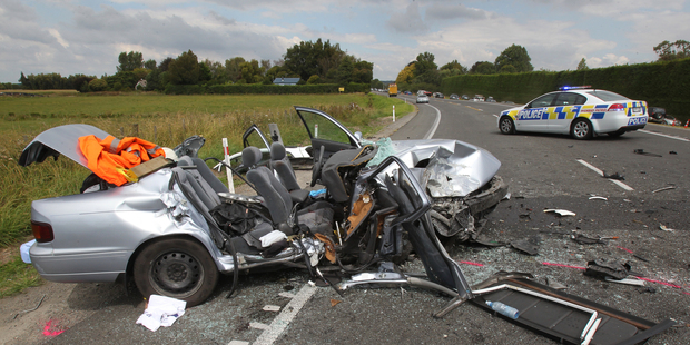 Shannon Wall died after travelling in this car, which was involved in a crash on SH2 on Sunday.