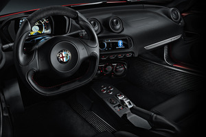The interior of the Alfa Romeo 4C.