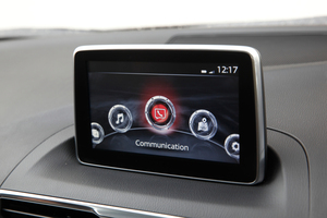 The Mazda3's new information screen called MZD Connect.