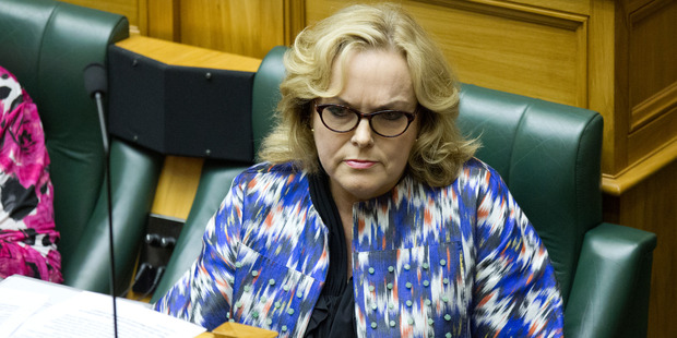 Justice Minister Judith Collins responding to queries over her relationship with Oravida during question time in Parliament. Photo / NZ Herald