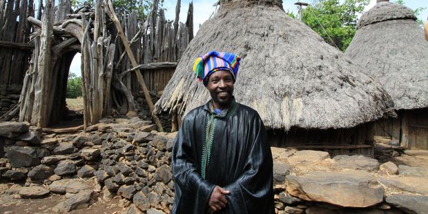 A young clan chief from the Konso tribe. Photo / Jim Eagles