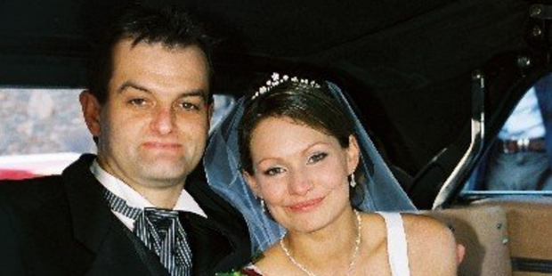 Paul and Danica Weeks on their wedding day in November 2007. The couple have two small children.