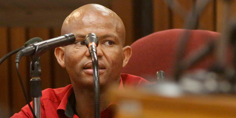 Security guard at the gated estate where Oscar Pistorius was living, Pieter Baba, recounts his recollections of the morning that Pistorius' girlfriend was shot and killed. Photo / AP