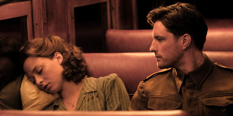 Chelsie Preston Crayford and Martin Henderson in Home By Christmas.