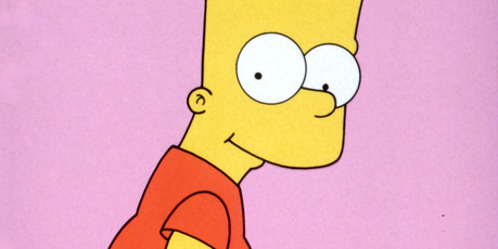 Bart Simpson from the television series 'The Simpsons'.