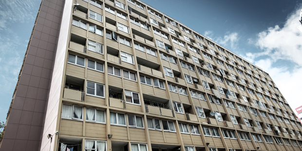Auckland's historic Greys Ave flats will be refurbished. Photo / Doug Sherring
